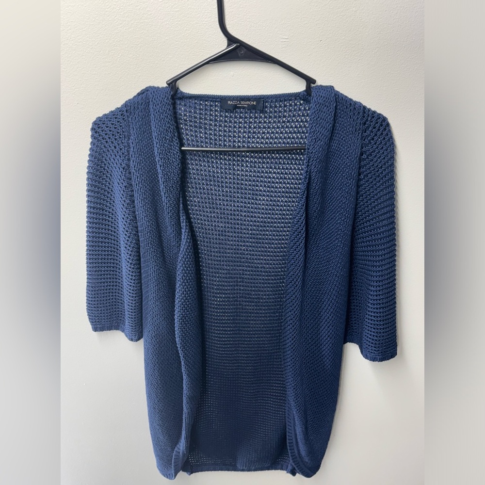Piazza Sempione SpA Blue Knit Cardigan - Picture 2 of 13